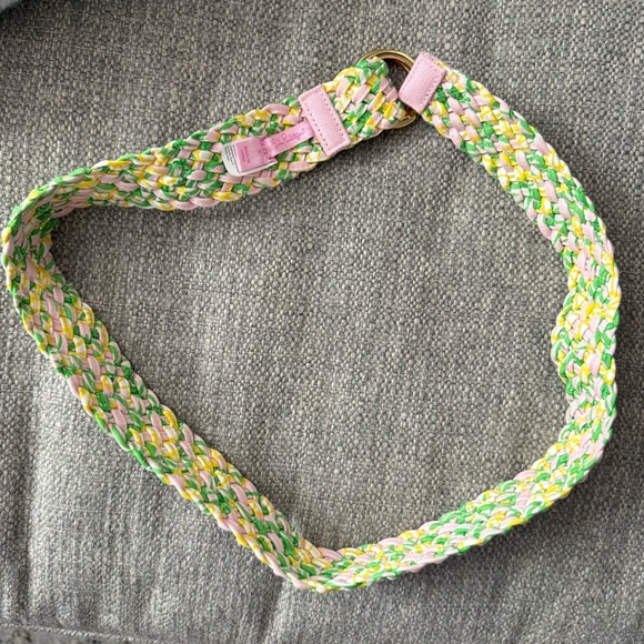 New Lilly Pulitzer Sunny Summer Braided Woven Colorful Fabric Belt - Picture 7 of 11